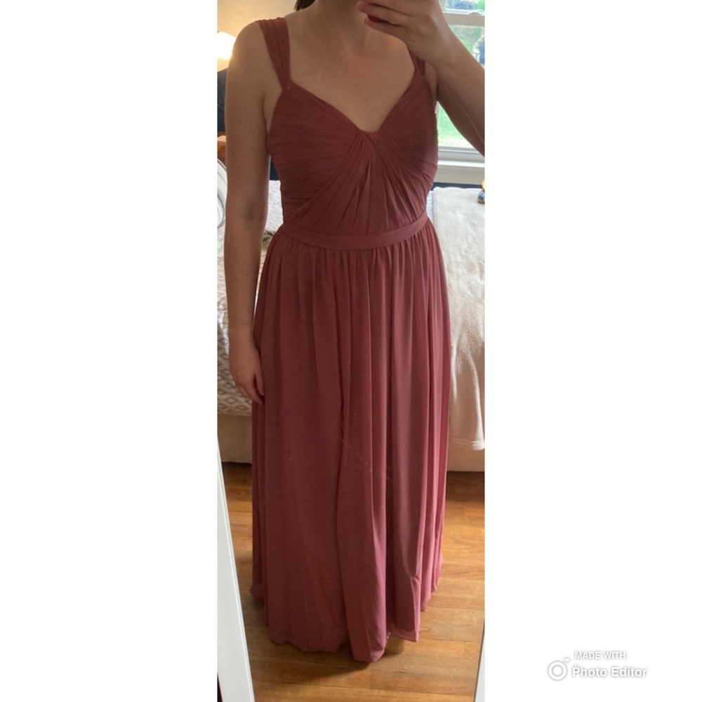 Azazie Evie in Desert Rose Bridesmaid Formal Dress